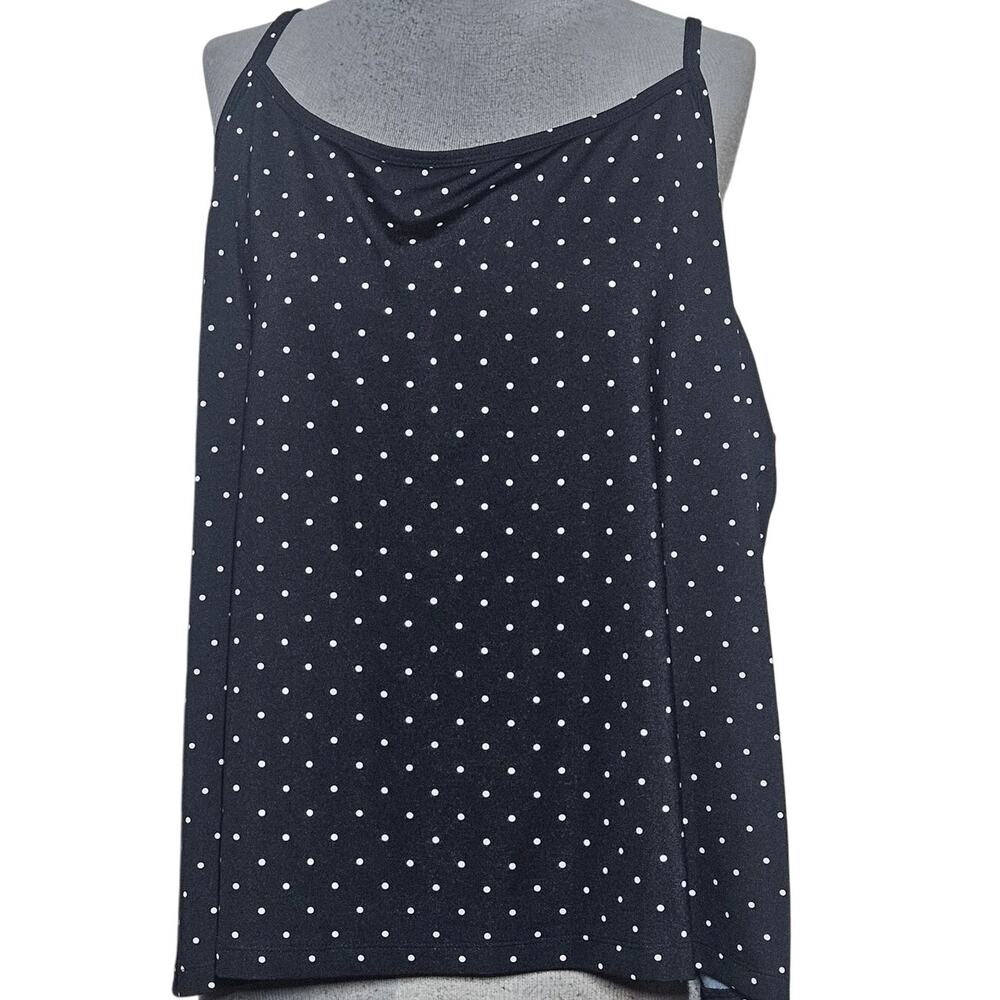 Lane Bryant Black Poka Dot Tank Size 22